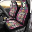 Car Seat Cover Lindsay Ancient Clan Crest Gold Thistle Courage Symbol K32