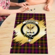 Carnegie Modern Clan Crest Tartan Jigsaw Puzzle Gold K32