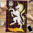 Carnegie Modern Clan Crest Tartan Unicorn Scotland Jigsaw Puzzle K32