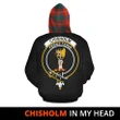 Chisholm Ancient In My Head Hoodie Tartan Scotland K32