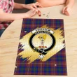 Chisholm Hunting Modern Clan Crest Tartan Jigsaw Puzzle Gold K32