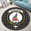 Clelland Modern Clan Crest Tartan Round Rug K32