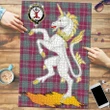 Crawford Ancient Clan Crest Tartan Unicorn Scotland Jigsaw Puzzle K32