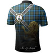 Fergusson Ancient Polo Shirts Tartan Crest Celtic Scotland Lion A30