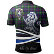 Inglis Modern Polo Shirts Tartan Crest Scotland Lion A30