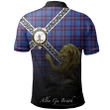 Elliot Modern Polo Shirts Tartan Crest Celtic Scotland Lion A30