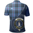 MacKay Blue Polo Shirts Tartan Crest A30