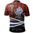 Kerr Modern Polo Shirts Tartan Crest Scotland Lion A30