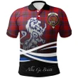Leslie Modern Polo Shirts Tartan Crest Scotland Lion A30