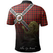 Innes Modern Polo Shirts Tartan Crest Celtic Scotland Lion A30