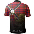 Lumsden Modern Polo Shirts Tartan Crest Celtic Scotland Lion A30