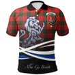 Erskine Modern Polo Shirts Tartan Crest Scotland Lion A30