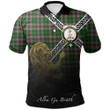 Gray Hunting Polo Shirts Tartan Crest Celtic Scotland Lion A30