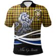 Jardine Polo Shirts Tartan Crest Scotland Lion A30