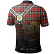 Kerr Ancient Polo Shirts Tartan Crest Celtic Scotland Lion A30
