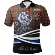 MacNaughton Ancient Polo Shirts Tartan Crest Scotland Lion A30