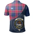 Graham of Menteith Red Polo Shirts Tartan Crest A30