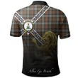 Fergusson Weathered Polo Shirts Tartan Crest Celtic Scotland Lion A30