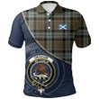 Graham of Menteith Weathered Polo Shirts Tartan Crest A30