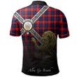 MacLachlan Modern Polo Shirts Tartan Crest Celtic Scotland Lion A30