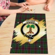 Crosbie Clan Crest Tartan Jigsaw Puzzle Gold K32