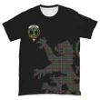 Crosbie Tartan Clan Crest Lion & Thistle T-Shirt K6