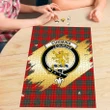 Cumming Modern Clan Crest Tartan Jigsaw Puzzle Gold K32