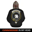 Cunningham Burgundy Dancers In My Head Hoodie Tartan Scotland K32
