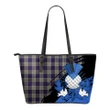 Cunningham Dress Blue Dancers Leather Tote Bag Small A9