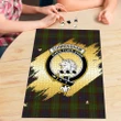Cunningham Hunting Modern Clan Crest Tartan Jigsaw Puzzle Gold K32