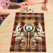Davidson Dress Dancers Clan Name Crest Tartan Thistle Scotland Jigsaw Puzzle K32