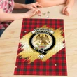 Drummond Modern Clan Crest Tartan Jigsaw Puzzle Gold K32