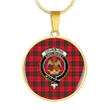 Drummond Modern Tartan Crest Circle Necklace HJ4
