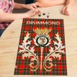 Drummond of Perth Clan Name Crest Tartan Thistle Scotland Jigsaw Puzzle K32