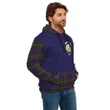 Durie Clans Tartan All Over Hoodie - Sleeve Color - Bn