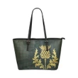 Earl Of St Andrews Tartan - Thistle Royal Leather Tote Bag HJ4