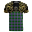 Elphinstone Tartan Clan Crest T-Shirt - Empire I - HJT4