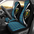 Falconer Tartan Clan Crest Car Seat Cover - Circle Style HJ4