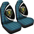 Falconer Tartan Clan Crest Car Seat Cover - Circle Style HJ4