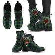 Farquharson Modern Tartan Clan Badge Leather Boots A9