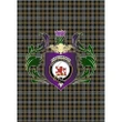 Farquharson Weathered Clan Garden Flag Royal Thistle Of Clan Badge K23