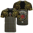 Farquharson Weathered Tartan Clan Crest T-Shirt - Empire I - HJT4