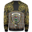 Fergusson Weathered Tartan Clan Crest Sweatshirt - Empire I - HJT4