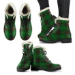 Fife District Tartan Faux Fur Leather Boots A9