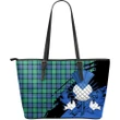 Flower Of Scotland Thistle Leather Tote Bag Large A9