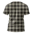 Menzies Black & White Ancient Tartan All Over Print T-Shirt K7