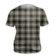 Menzies Black & White Ancient Tartan All Over Print T-Shirt K7