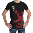 Ruthven Modern Tartan Clan Crest Lion & Thistle T-Shirt K6