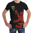 Nicolson Modern Tartan Clan Crest Lion & Thistle T-Shirt K6