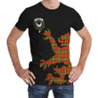 Leask Tartan Clan Crest Lion & Thistle T-Shirt K6